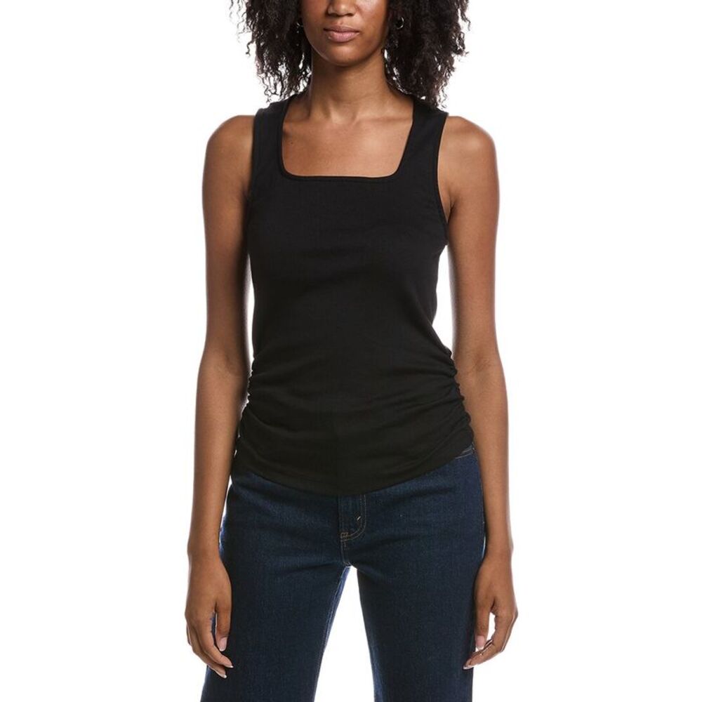 Michael Stars Womens  Maccoy Square Neck Tank Top, Black